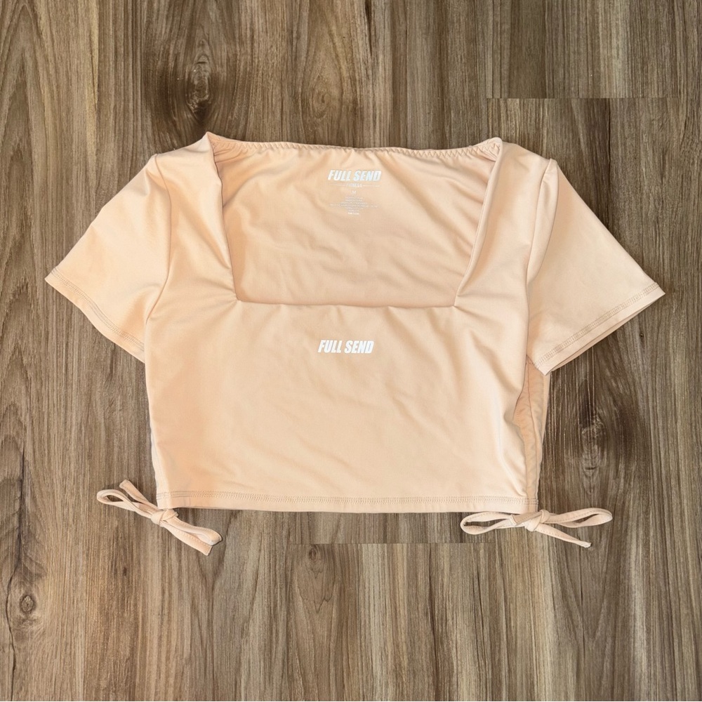 Full Send Peach Workout Crop Top